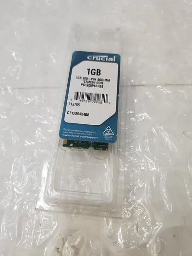 CRUCIAL CT12864X40B.Y16FY 1GB 200-PIN SODIMM MEMORY