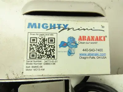 Abanaki SMMS1-06 Mighty Mini Belt Oil Skimmer w/Timer 1gph 6" Reach 115V