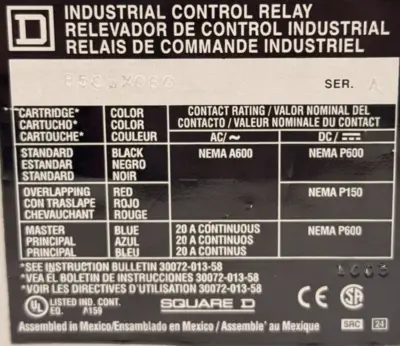 NEW SCHNEIDER ELECTRIC 8501XO80V02