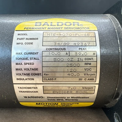 USED BALDOR MTE-4070-FL-6B