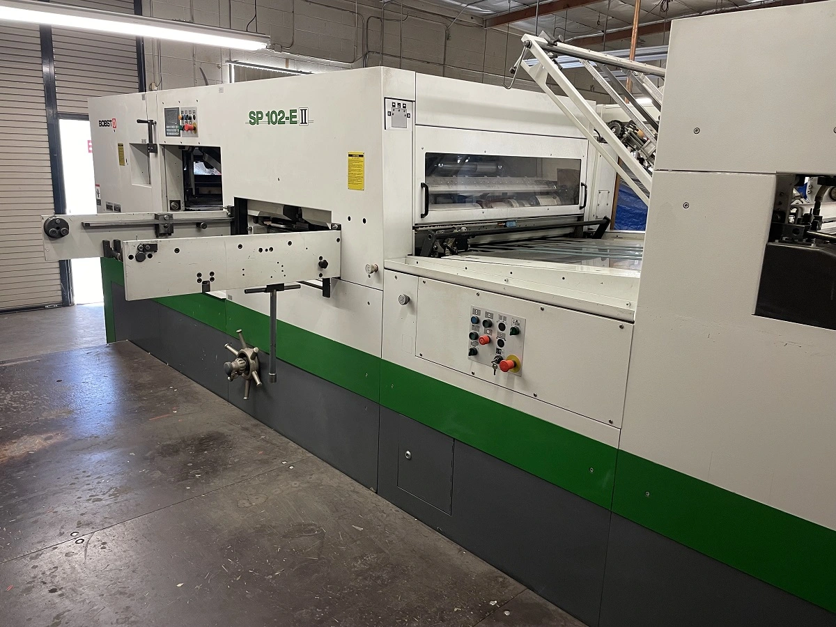 USED 2002 BOBST SP 102E DIE CUTTER