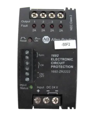 USED ALLEN BRADLEY 1692-ZR2222 ELECTRONIC CIRCUIT PROTECTION 1692ZR2222