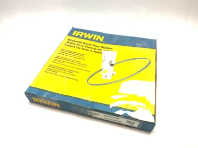 USED IRWIN WELDED BANDSAW BLADE: 12' 6 LONG X 1" WIDE X 8 TO 12 TPI