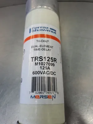 Ferraz Shawmut TRS125R 125A 600VAC/DC Tri-Onic Fuse. 4B-42