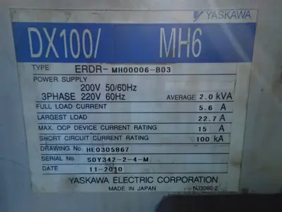 USED 2010 YASKAWA MOTOMAN MH6