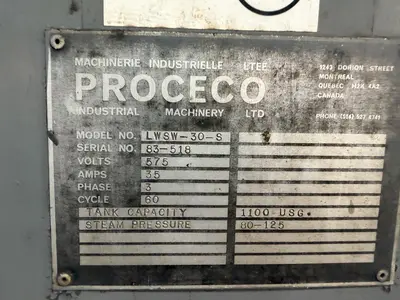 Used PROCECO LWSW-30-S Parts Washers Ohio US | G-2000, Inc. #1414728