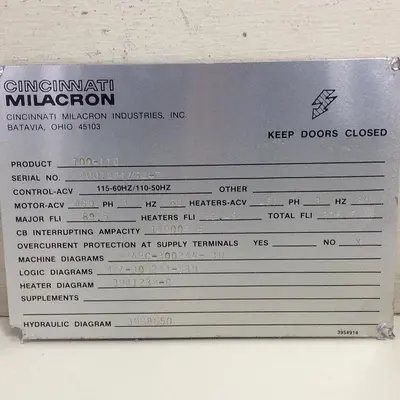USED CINCINNATI MILACRON 3-531-3948A