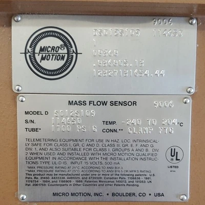 NEW MICRO MOTION DS012S109