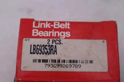 LOT OF 2     NEW LINK-BELT REXNORD SEAL RING BEARING SET LB69353RA STK H1435A