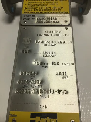 USED Parker 33753-SS 12M10-1FSD
