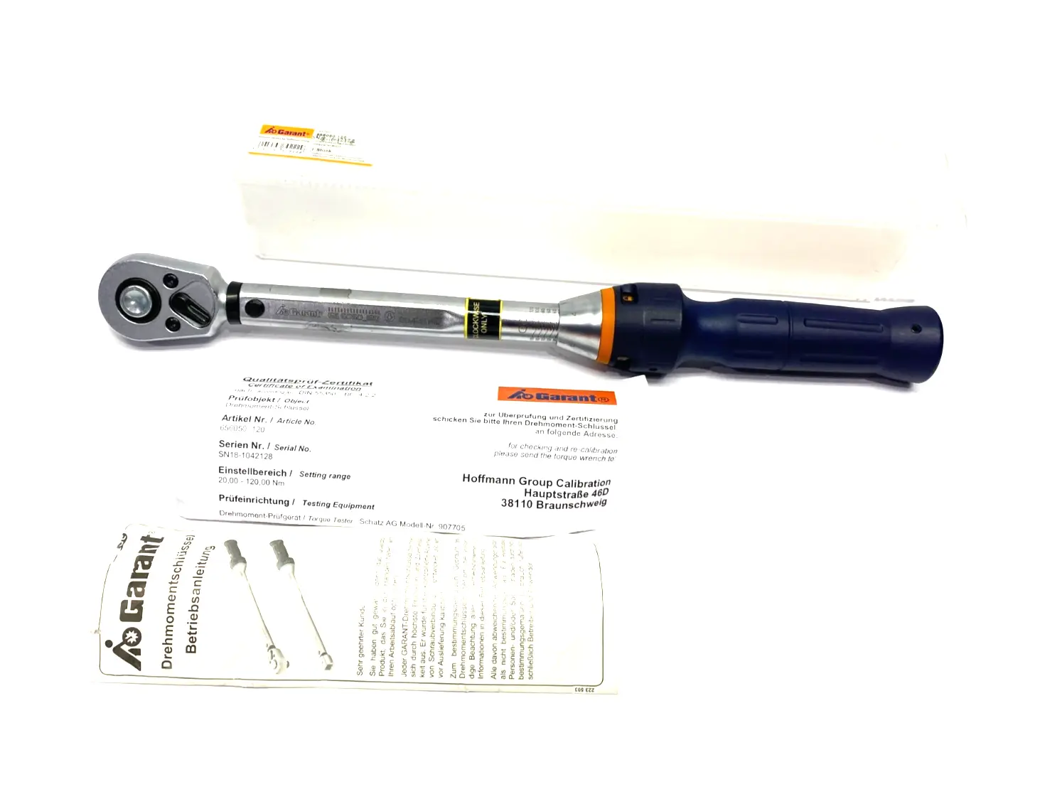 USED GARANT AUTOMATIC TRIGGERING TORQUE WRENCH W SETTING SCALE