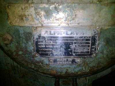 Alfa-Laval BRPX 317 SGV-35CEFR clarifier, 316SS.