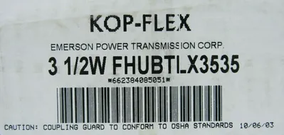 NEW KOP-FLEX 3 1/2W FHUBTIX3535 COUPLING 312WFHUBTLX3535