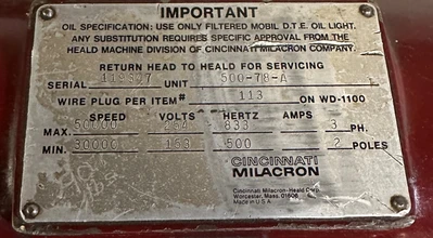 CINCINNATI RED HEAD 30K-50K RPM GRINDING SPIN