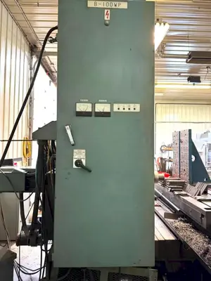 4" NOMURA MODEL #B-100WP TABLE TYPE HORIZONTAL BORING MILL 50 TAPER 96" TRAVEL: YOBRO #25193