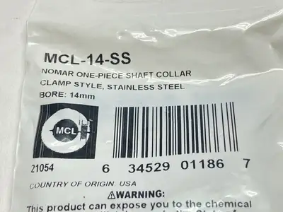 New | in-Stock Ruland 14mm One-Piece Clamp Shaft Collar 30mm OD 11mm Width LOT OF 4 Clamps Michigan US | Maverick Industrial Sales #1453970