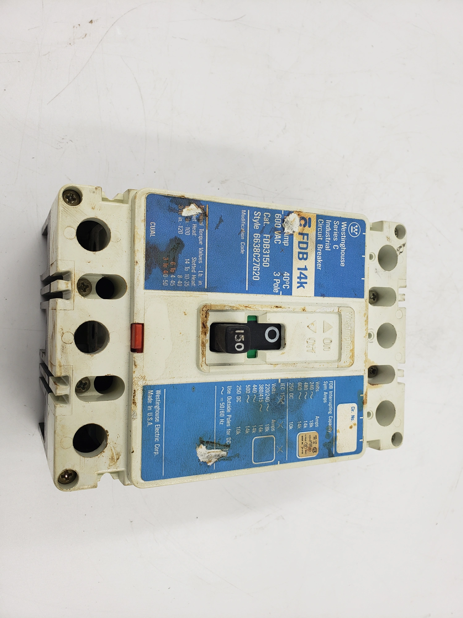 USED WESTINGHOUSE FDB3150