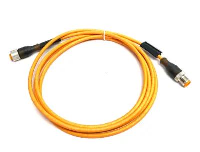 USED BELDEN, LUMBERG AUTOMATION CONNECTION CABLE M12 M TO F 4-PIN 2M