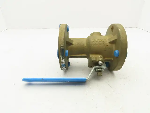 Jamesbury Bronze 2-Way Ball Valve 2" Flanged 150# AL/BRZ 2-5150-12-1400TT