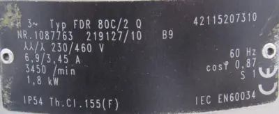 NEW BECKER SV5.250/2 VACUUM PUMP FDR80C/2Q 230/460V SV52502