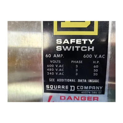USED SQUARE D CO. HU662DS