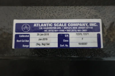USED ATLANTIC SCALE COMPANY 3KG
