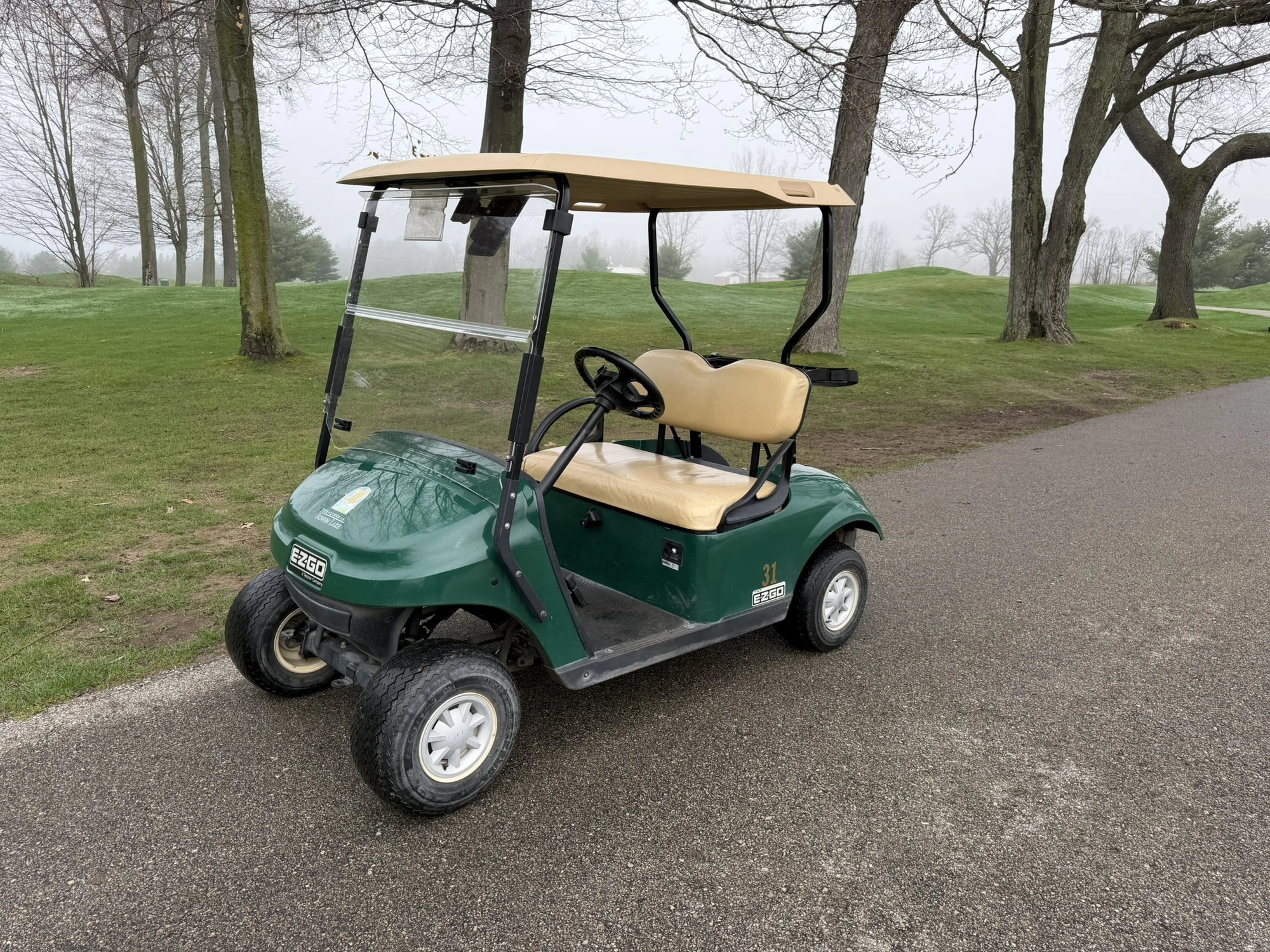 (1) 2017 E-Z-Go golf cart with a Kawasaki gas engine, model 625111G01, does not include Club canopy ...