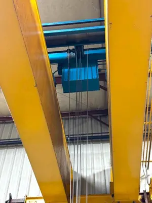 10 TON X 57’ SHAW-BOX DOUBLE GIRDER OVERHEAD BRIDGE CRANE, WITH 12.5 TON SHAW-BOX HOIST: YOBRO #24731