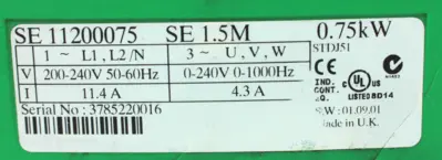 USED CONTROL TECHNIQUES SE 11200075