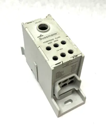 USED COOPER BUSSMANN POWER DISTRIBUTION BLOCK 600V 380A