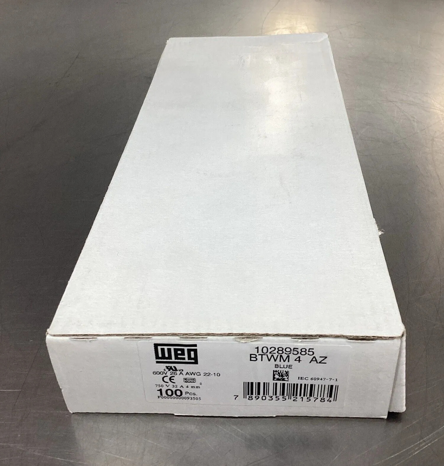 WEG 10289585 TERMINAL BLOCK BTWM 4 AZ BLUE (box of 100) 4C-29