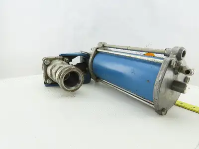 Jamesbury Pneumatic Actuator Stainless Steel 1-1/2" Sanitary Ball Valve