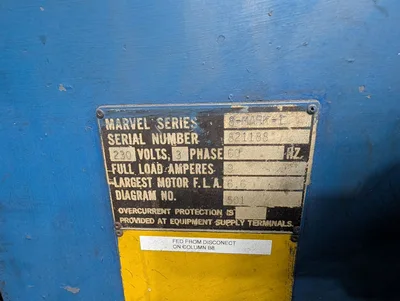 Marvel 8-mark-1 18"x20" Vertical Bandsaw 230/3/60