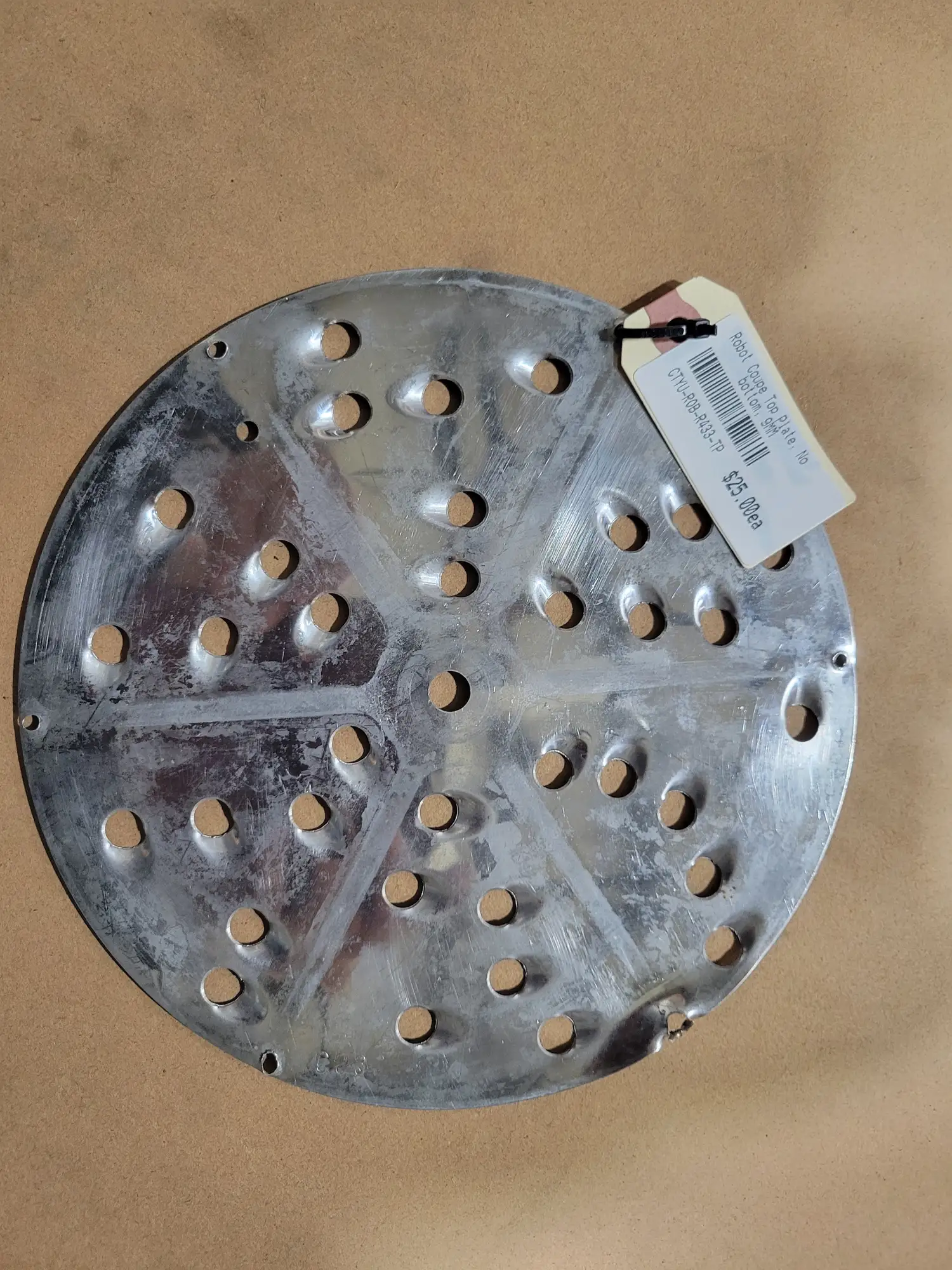 Robot Coupe Top Plate, No bottom, 9MM