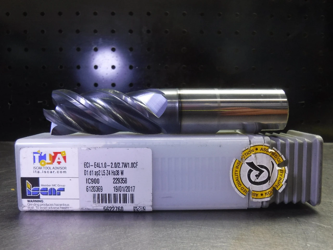 Iscar ChatterFree 1" Carbide Endmill 4 Flute ECI-E4L1.0-2.0/2.7W1.0CF (LOC2747A)