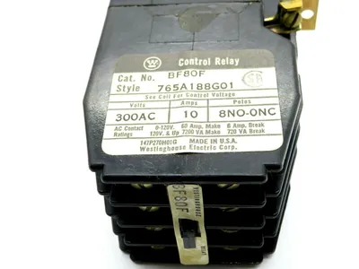 NEW WESTINGHOUSE BF80F CONTROL RELAY 765A188G01