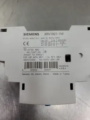 Allen Bradley 3RV1921-1M Auxiliary Contact Block, Side Mounted. 4C-44