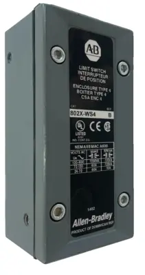 ALLEN BRADLEY 802X-WS4 LIMIT SWITCH SERIES B 802XWS4 NEW, SURPLUS
