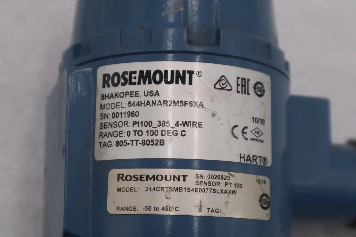 Rosemount 214C Temperature Sensor 214CRTSMB1S4E0077SLXAXW -50 TO 450 C #H1918