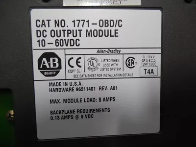 Allen Bradley 1771-OBD/C PLC-5 DC Output Module Rev. A01 Used