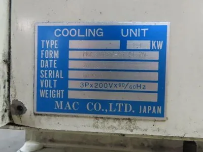 Mac MAC-110SPC-FR-0T-2N Okuma Oil Chiller Cooling Unit 1.1kw 220V 3ph