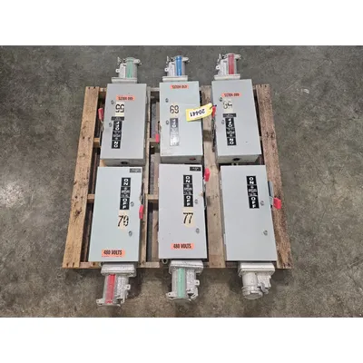 Used Lot of (6) General Electric GE 60AMP Heavy Duty Safety Switch Disconnect