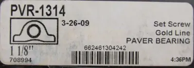 NEW SEALMASTER PVR-1314 PILLOW BLOCK BEARING 1-1/8" BORE PVR1314