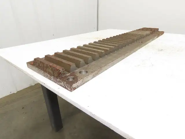 Steel Rectangular Gear Rack 2DP Pitch 29-Teeth 5.5" Width 45" OAL