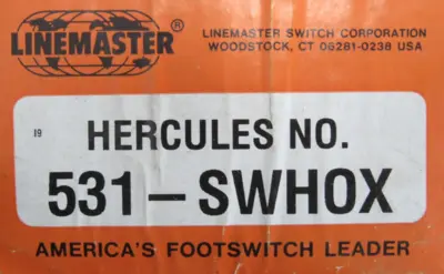 NEW LINEMASTER 531-SWH0X FOOT SWITCH 531SWH0X