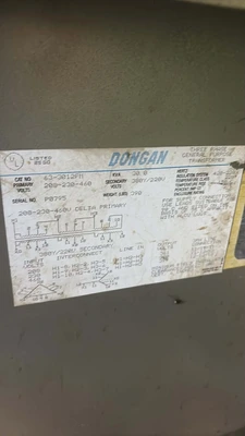 DONGAN 63-3012FM Electrical | Global Machine Brokers, LLC (4)
