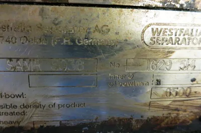 (5) Westfalia SAMR 5036 clarifier centrifuges, 316SS.