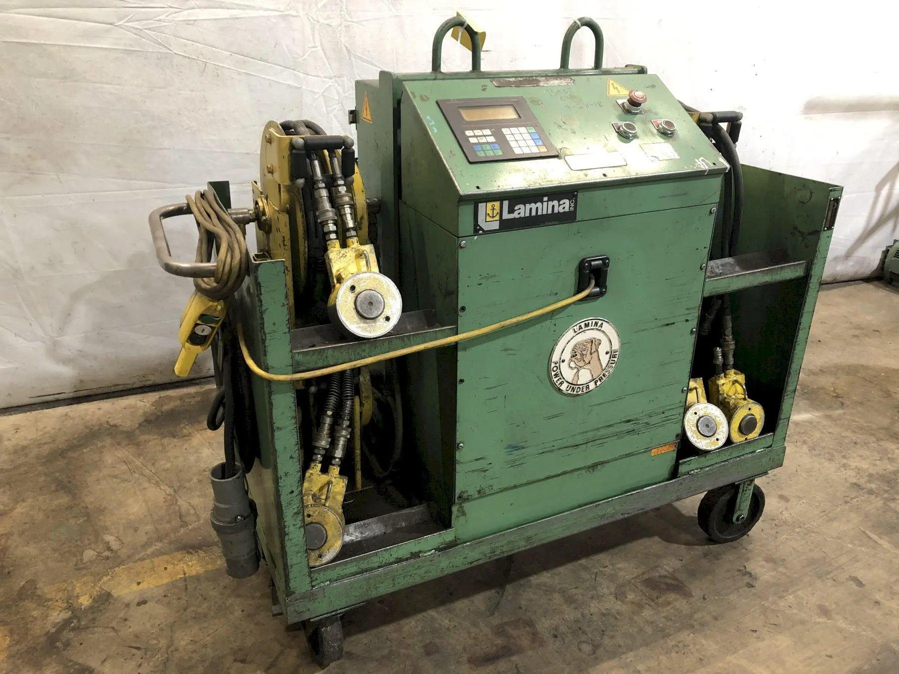 80,000 LBS LAMINA 4-CYLINDER PORTABLE HYDRAULIC DIE SETTING & SEPARATING SYSTEM: STOCK #14197