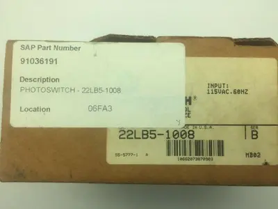 Allen Bradley 22LB5-1008/B Potoswitch 115VAC 60Hz Series B