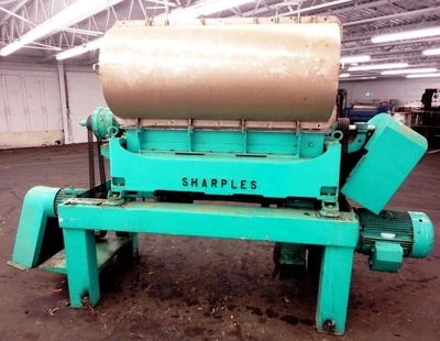 Sharples P3400 (14 x 48) tricanter centrifuge, 316SS.